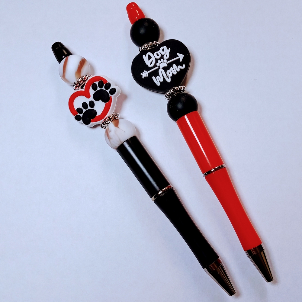 Dog Mom Themed Pens Handmade NEW Lot Of 2 Stocking Stuffers